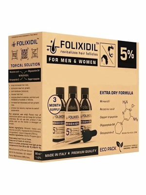Folixidil 5% (Фоликсидил) лосьон от выпадения волос 3фл х 60мл
